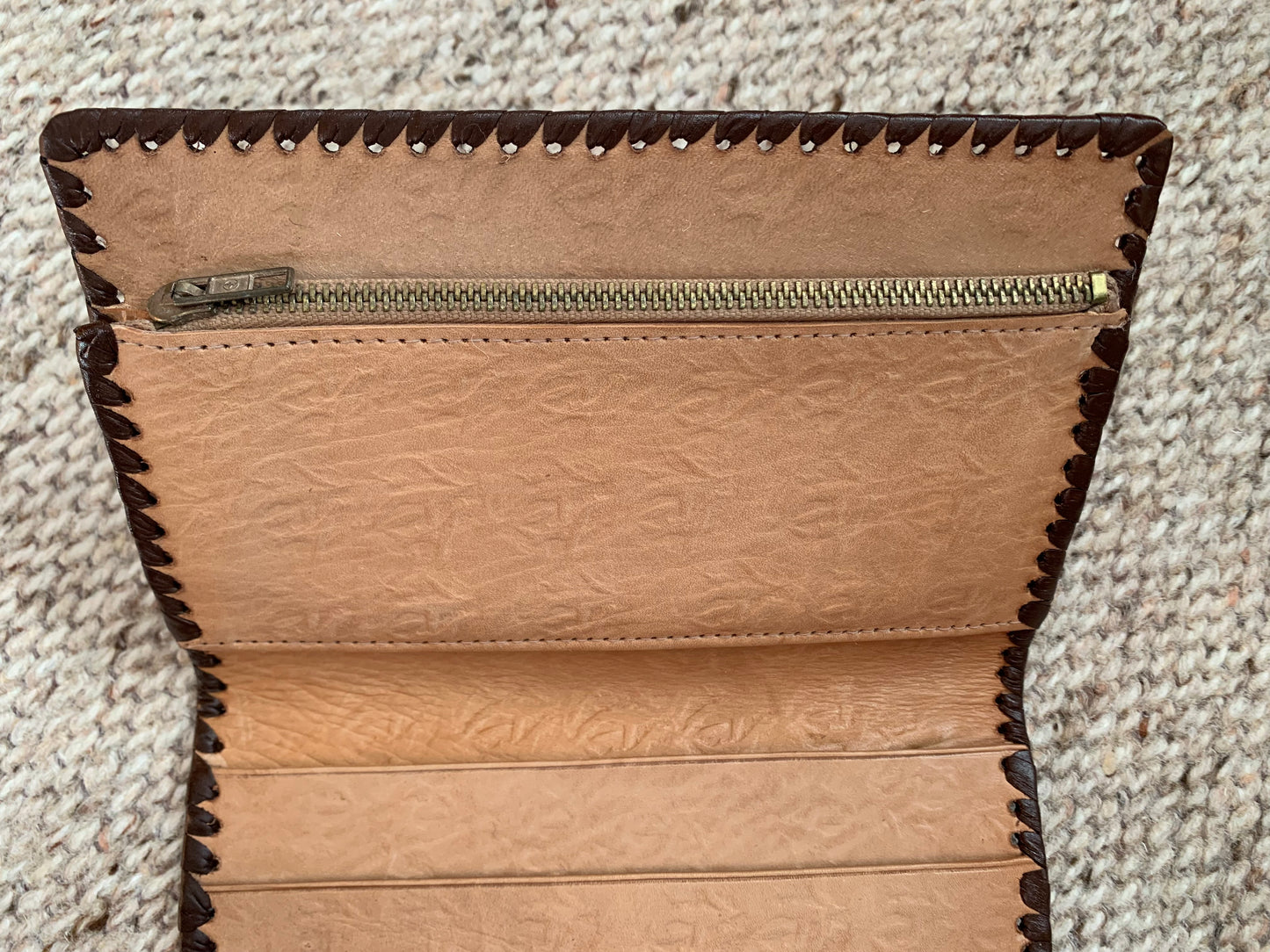 Excellent Condition Unused Vintage Soviet Wallet 1980's Leather Wallet Embossed Decorative Print Stylish Gift Men's Wallet Valter