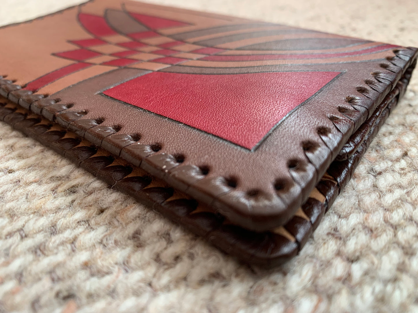 Excellent Condition Unused Vintage Soviet Wallet 1980's Leather Wallet Embossed Decorative Print Stylish Gift Men's Wallet Valter