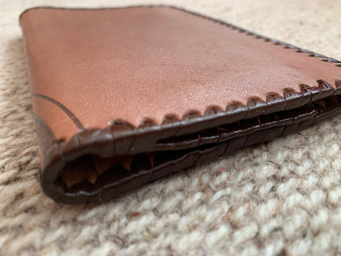 Excellent Condition Unused Vintage Soviet Wallet 1980's Leather Wallet Embossed Decorative Print Stylish Gift Men's Wallet Valter