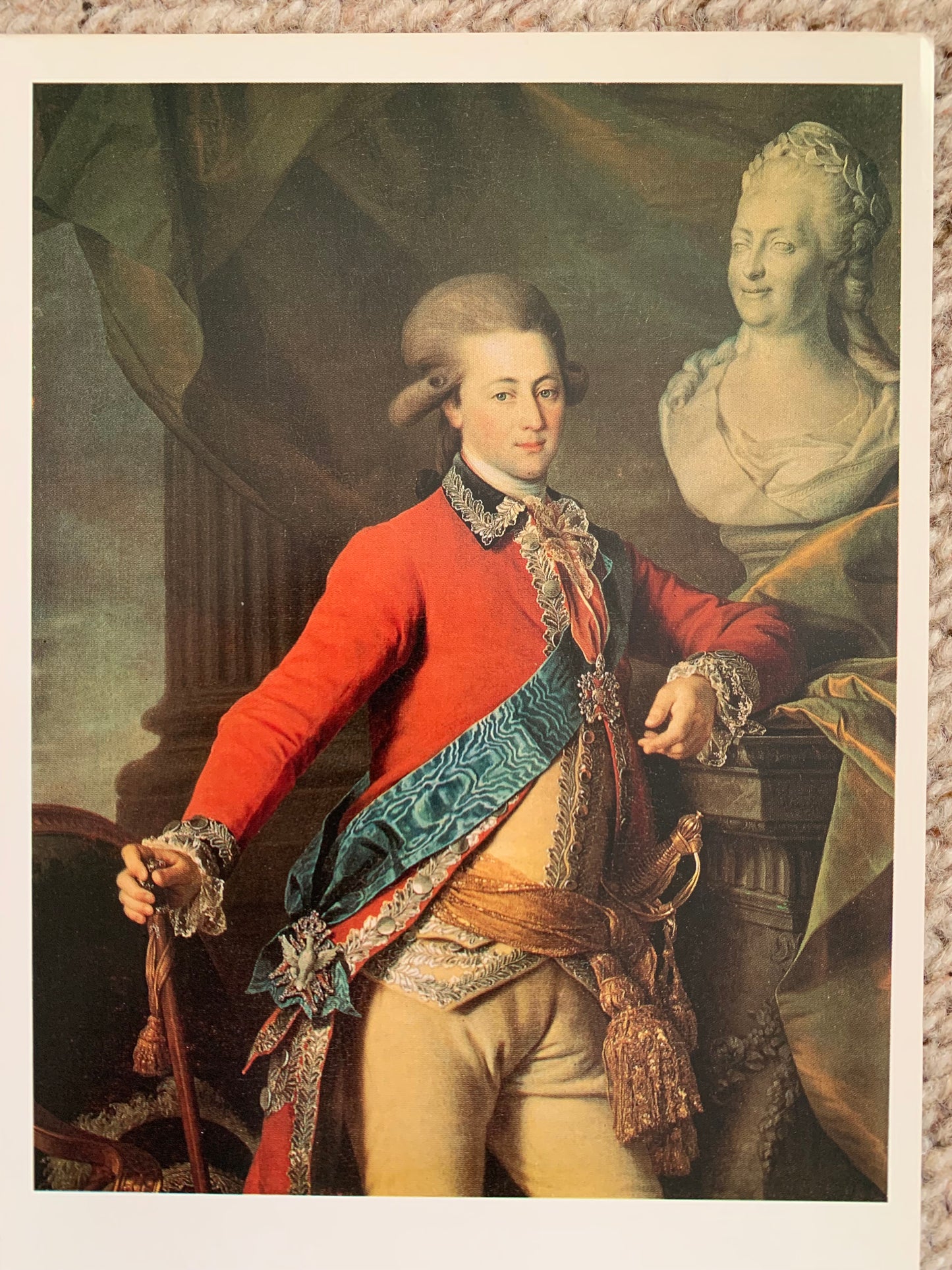 Soviet-time art postcard - Artist Dmitry Levitsky - Portrait of Alexander Lanskoi - Printed in USSR - 1978 - unused