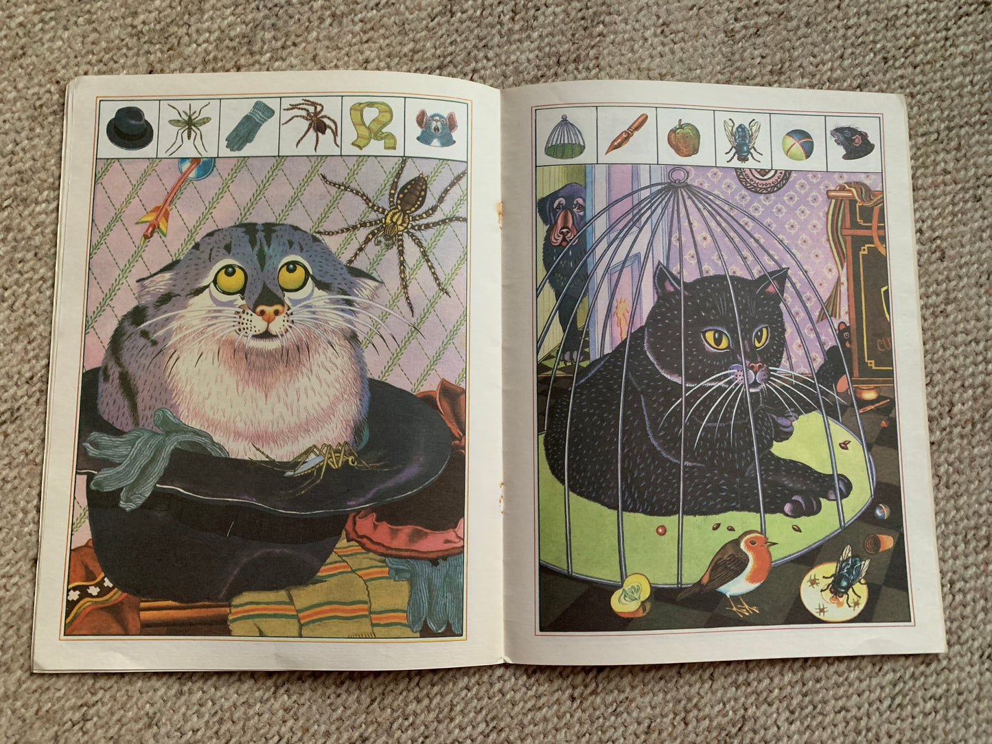 Vintage Estonian Children's Book - CAT BOOK - Gorgeous cat illustrations - Printed in USSR - 1990