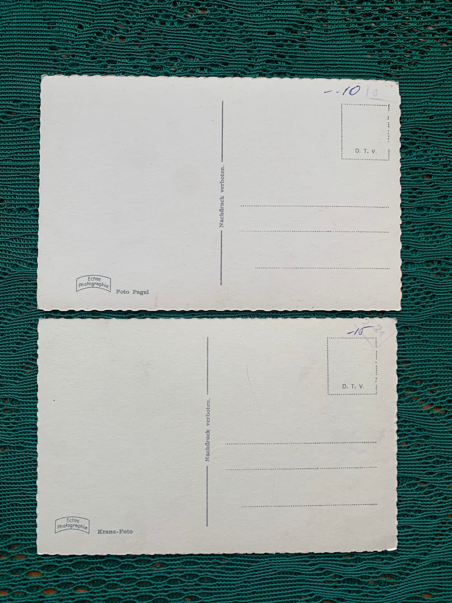 Old German postcards - Antique postcards - Set of 7 Nature view cards - early 1900s - Unused