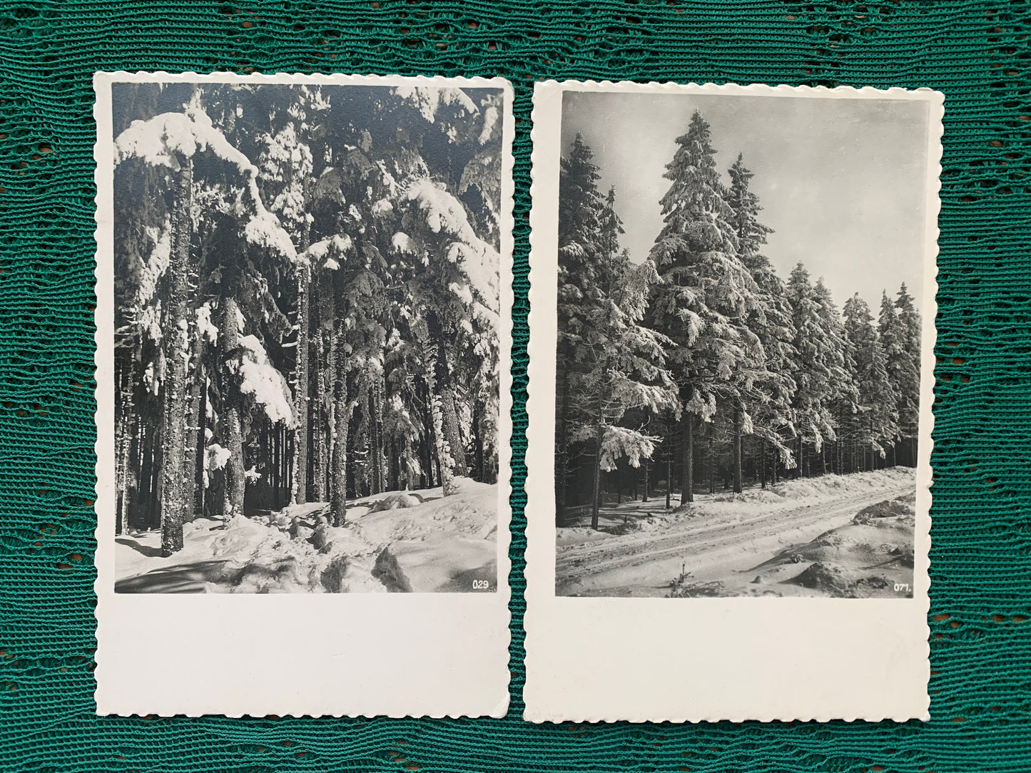 Old German postcards - Antique postcards - Set of 7 Nature view cards - early 1900s - Unused