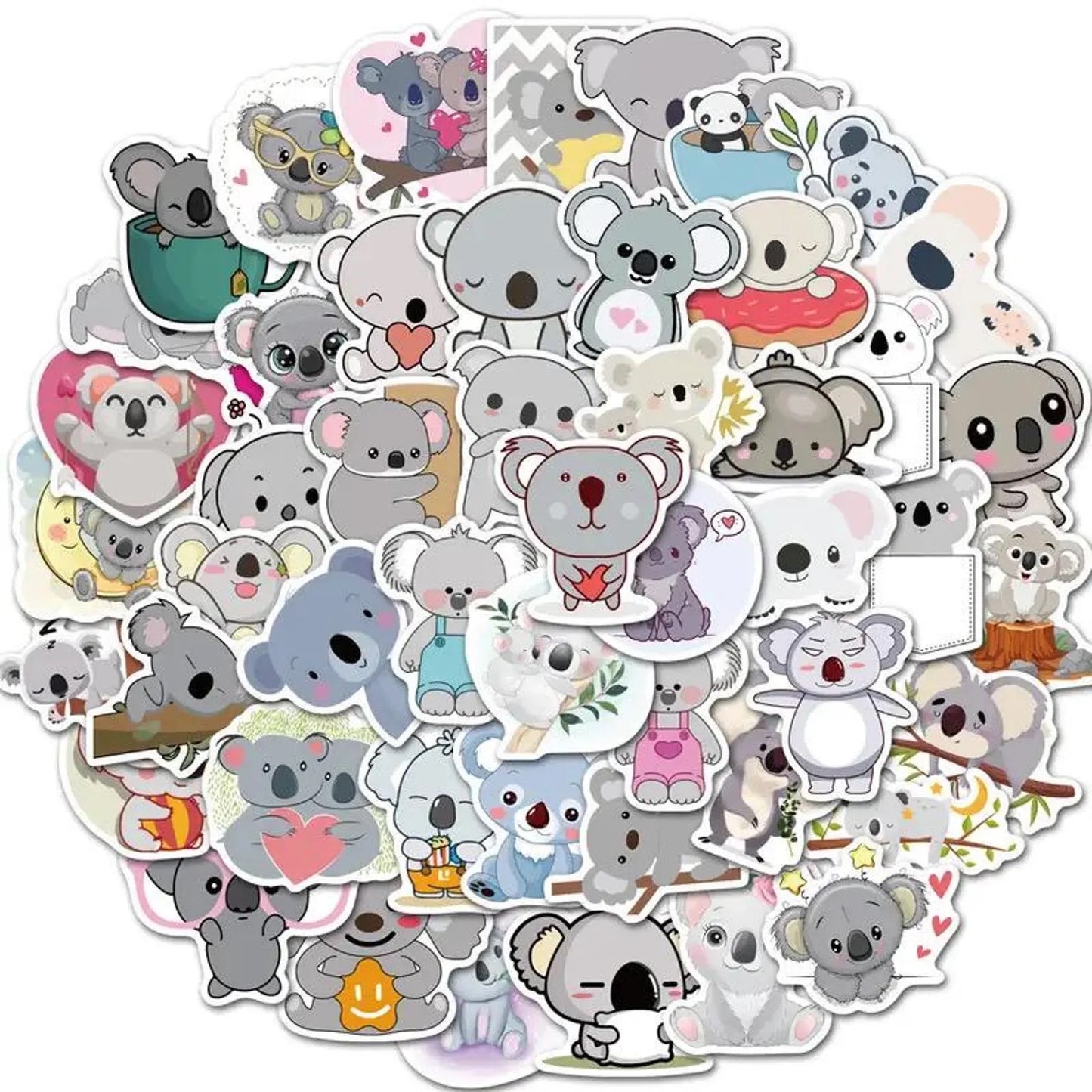 50 pcs Vintage Cute Koala Stickers - Deco Paper Ephemera