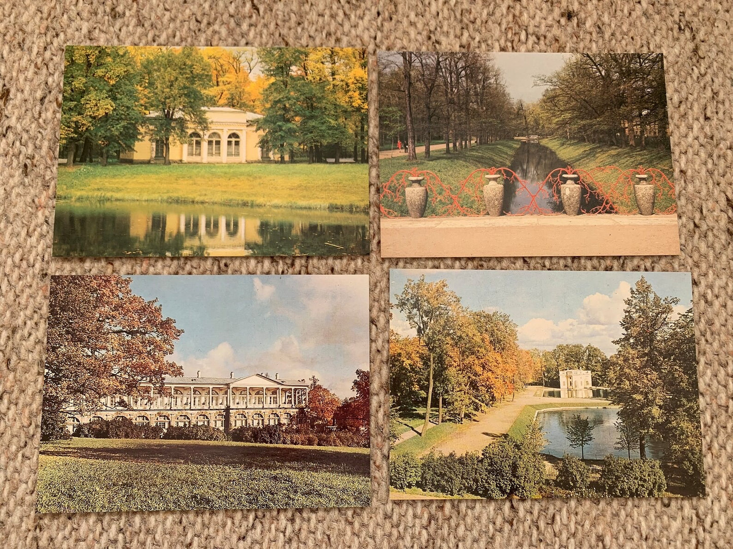 PUSHKIN The Palace and Parks set of 16 postcards - Soviet postcard set - Collectible view cards - Colour print