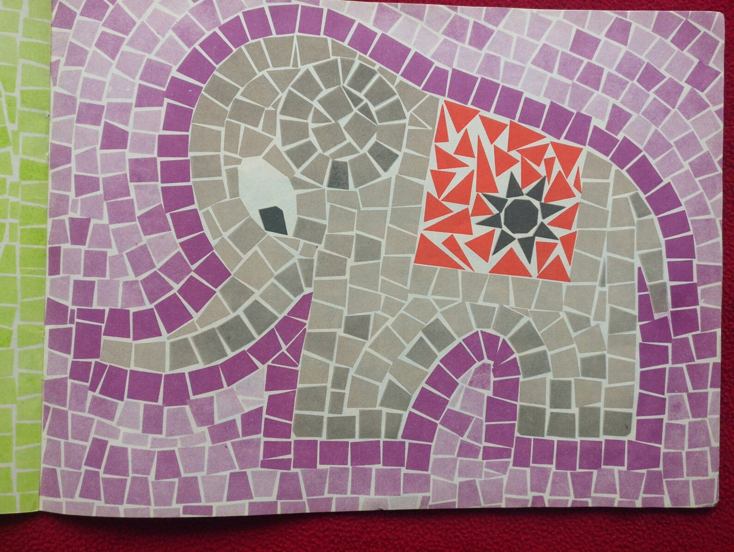 Estonian Children's Craft book - LETS MAKE PAPER MOSAIC - Printed in 1970 - USSR