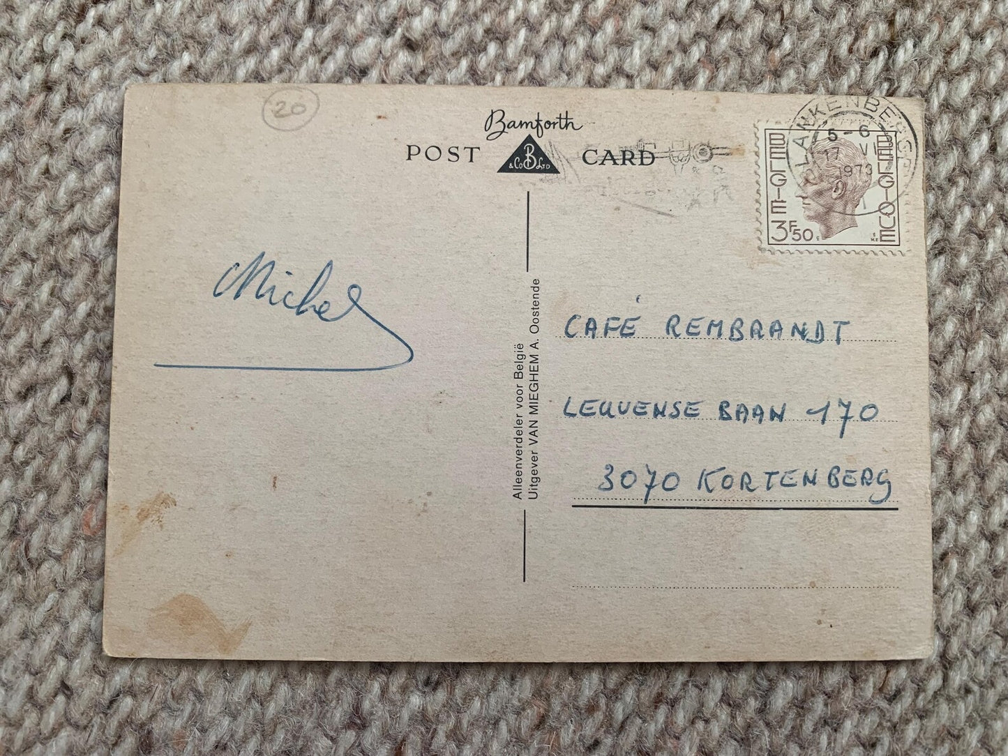 Old postcard - Antique postcard - Humour Post card - Carte Postale - Sent to Kortenberg 1973