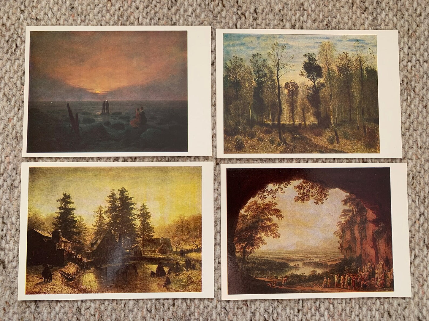 German and Austrian Painting in Soviet Museums - 16 Vintage unused USSR art postcards - Adolf Menzel - Hackert - Buchholz - Mengs - Pesne etc