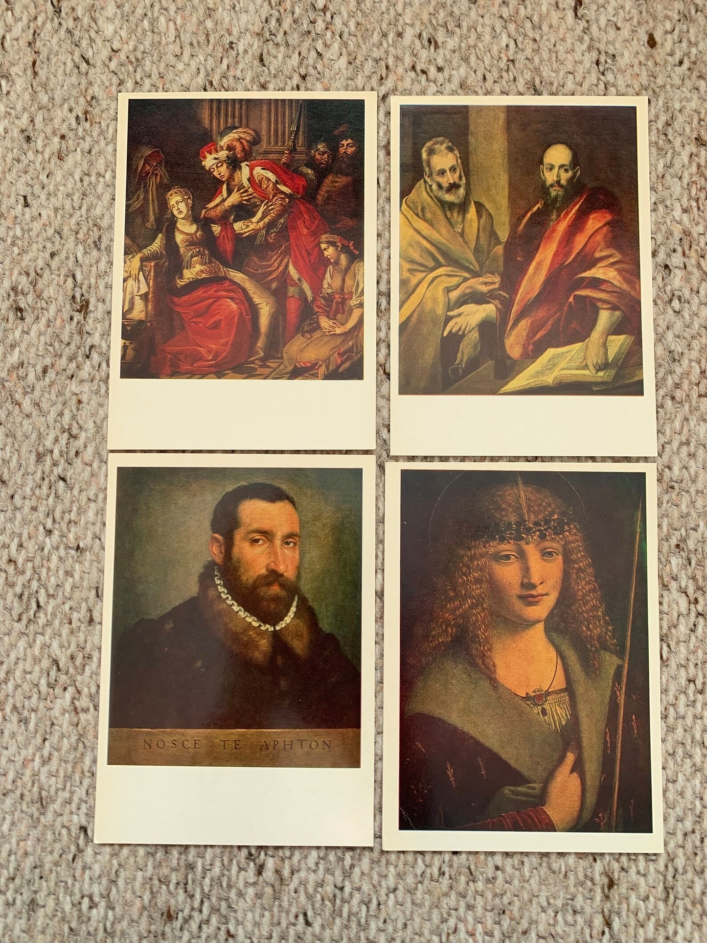 Masters of World Painting in Soviet Museum - 15 Unused Vintage USSR art postcards - Aurora Art Publishers Leningrad