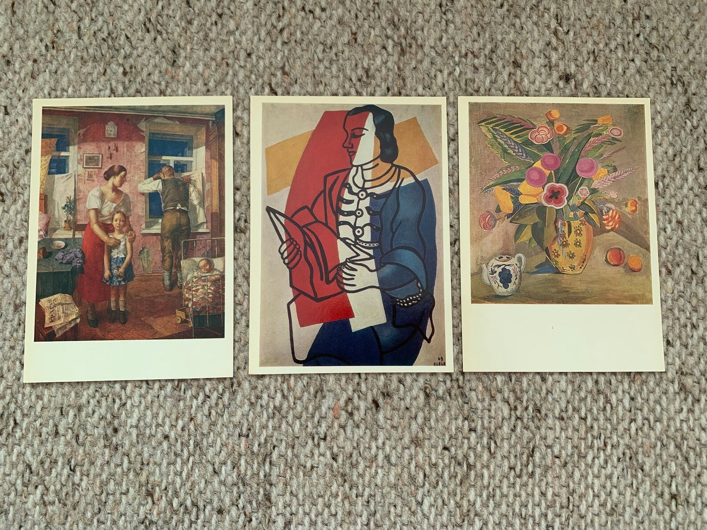 Masters of World Painting in Soviet Museum - 15 Unused Vintage USSR art postcards - Aurora Art Publishers Leningrad