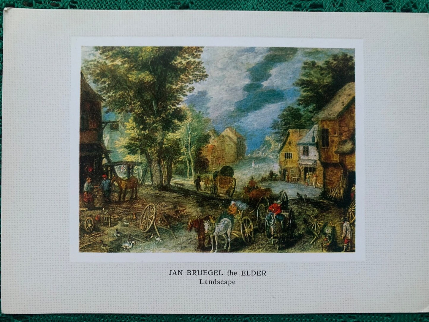 Soviet art postcards - Hubert Robert - Jan Bruegel the Elder - Rockwell Kent - Eskimo in a Kayak - Printed in USSR - collectible cards - 1980s - unused