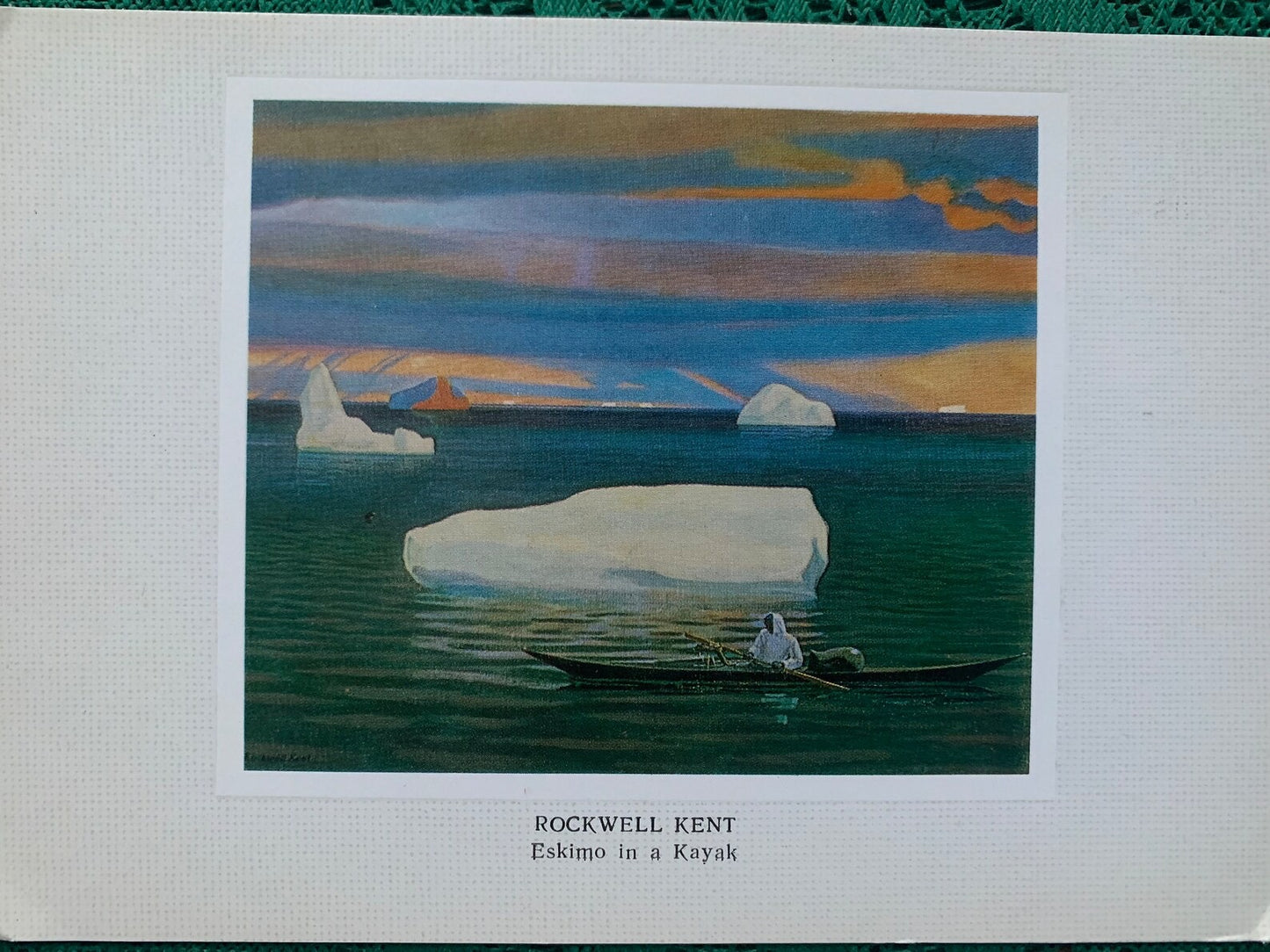 Soviet art postcards - Hubert Robert - Jan Bruegel the Elder - Rockwell Kent - Eskimo in a Kayak - Printed in USSR - collectible cards - 1980s - unused