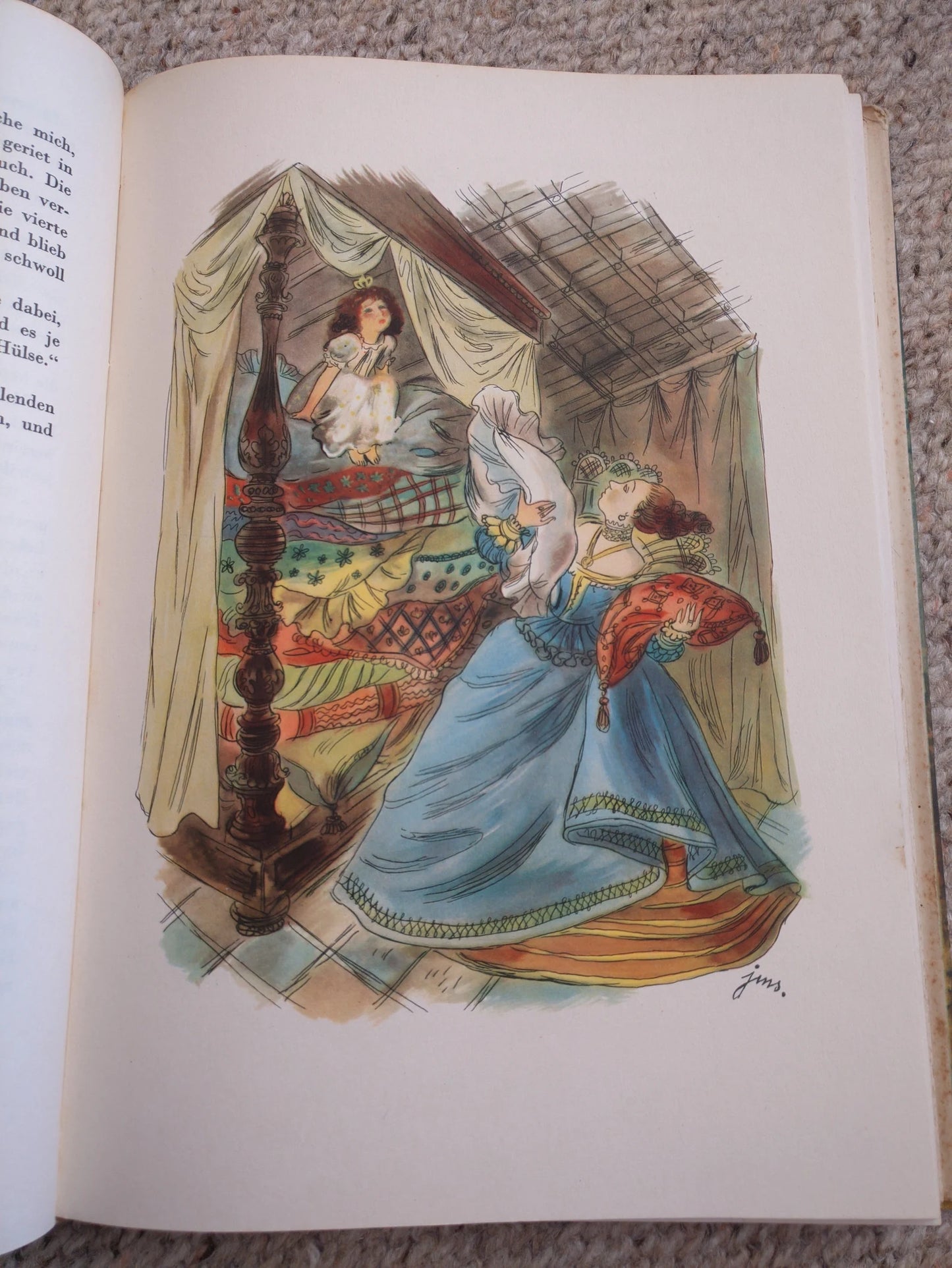Vintage Children's Book in German - FAIRY-TALES (MÄRCHEN) - Hans Chistian Andersen - gorgeous illustrations - Very Large Book - 1961