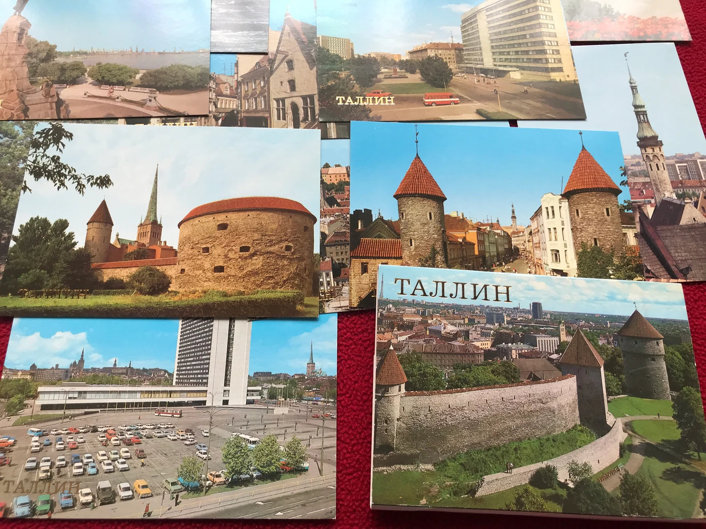 Vintage set of 18 colorful Tallinn postcards - Collectible Tallinn view cards - Soviet Estonia - USSR - 1987 - unused