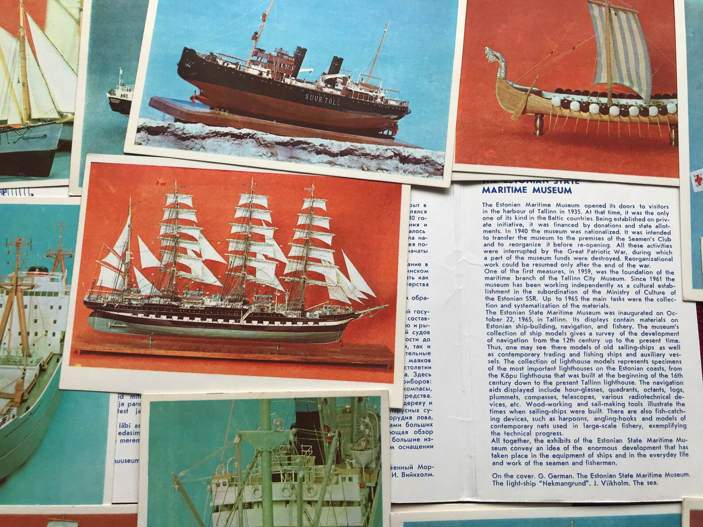 Set of 15 colourful postcards with sailing boats - 1979 - unused
