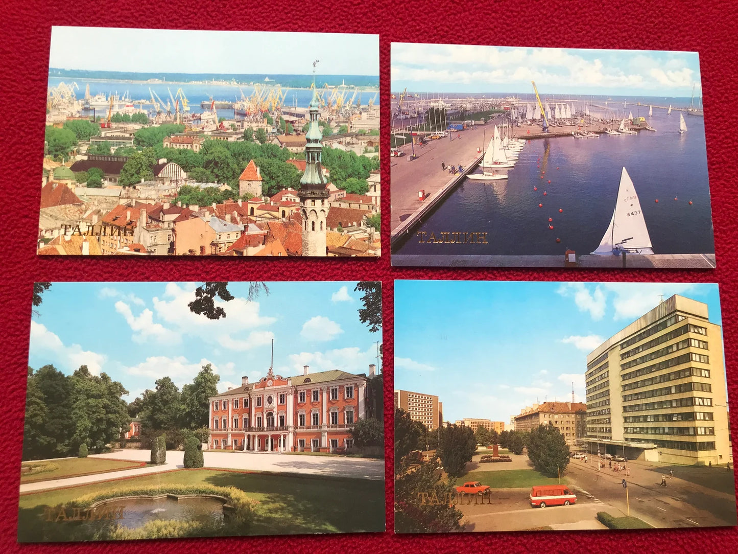Vintage set of 18 colorful Tallinn postcards - Collectible Tallinn view cards - Soviet Estonia - USSR - 1987 - unused