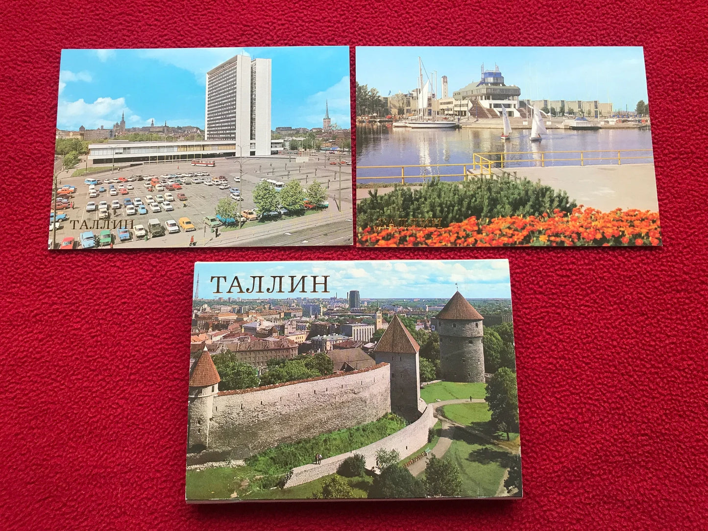 Vintage set of 18 colorful Tallinn postcards - Collectible Tallinn view cards - Soviet Estonia - USSR - 1987 - unused