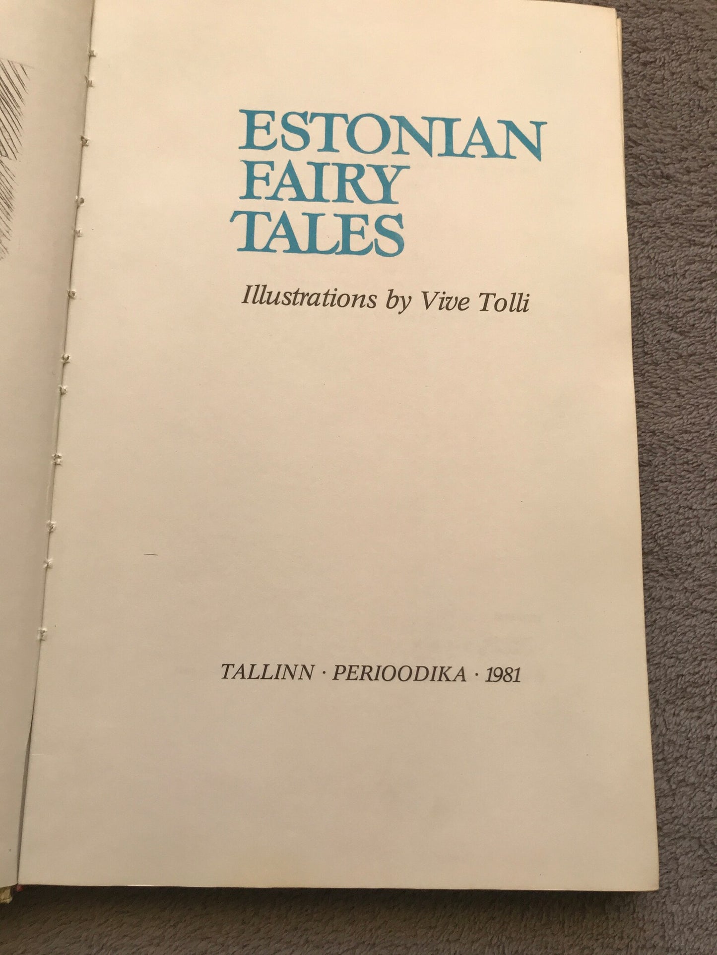 Vintage Children's Book in English - ESTONIAN FAIRY-TALES - 1981