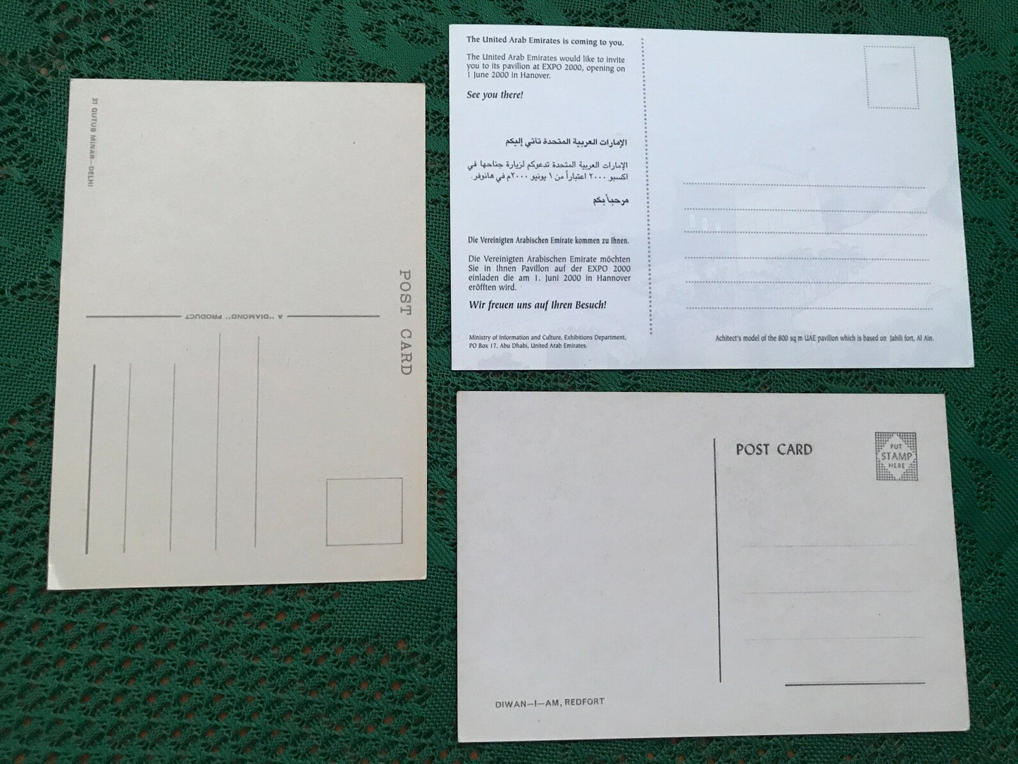 Set of 11 EXOTIC COUNTRIES postcards - 1960s-1970s - unused
