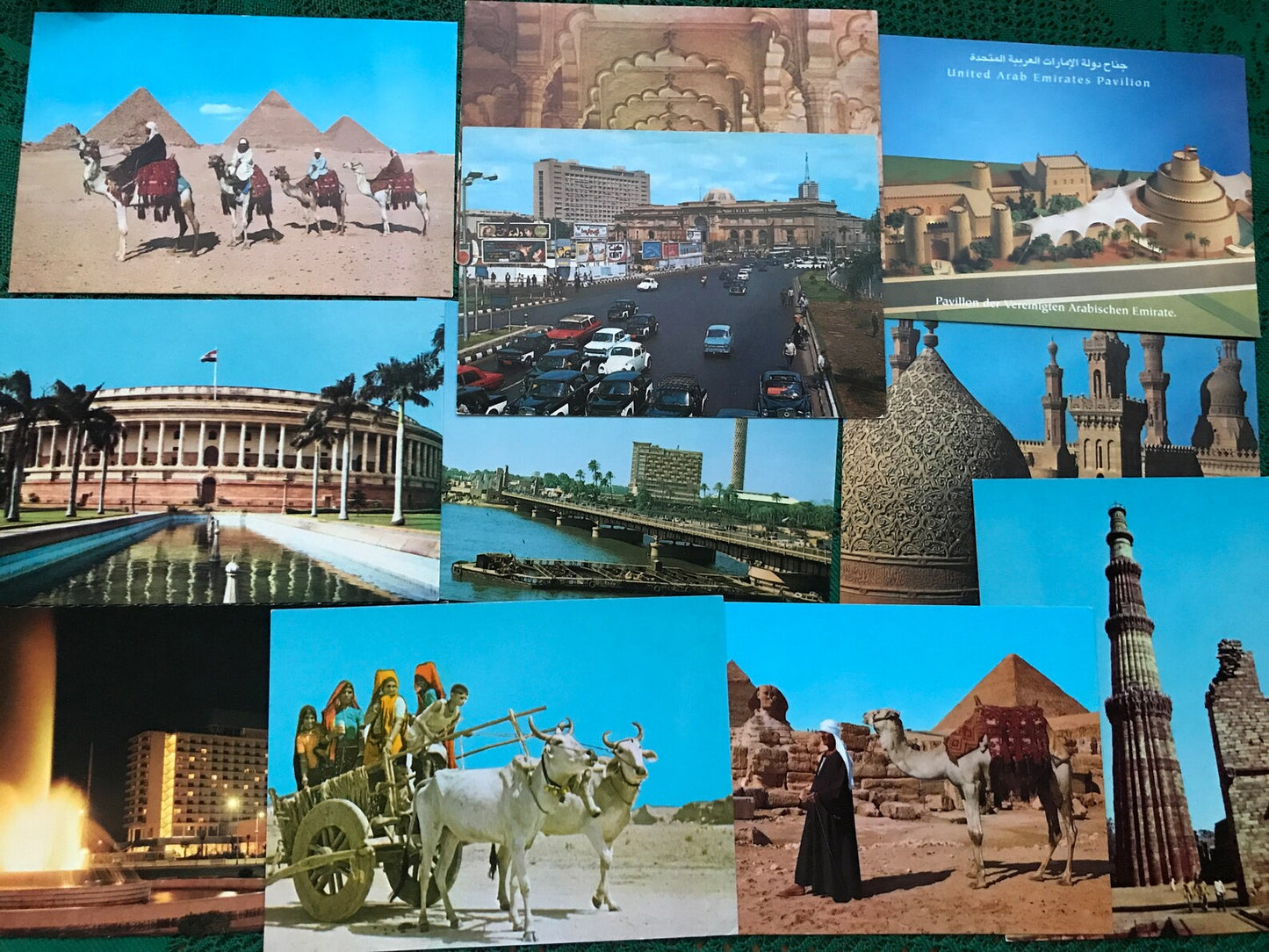 Set of 11 EXOTIC COUNTRIES postcards - 1960s-1970s - unused