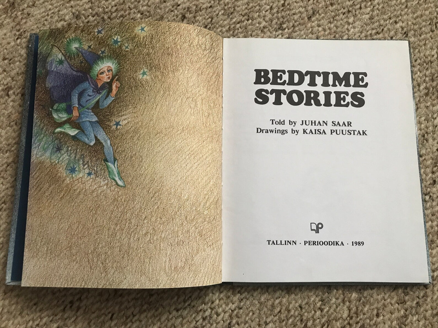Vintage Estonian Children's Book in English - BEDTIME STORIES - 1989