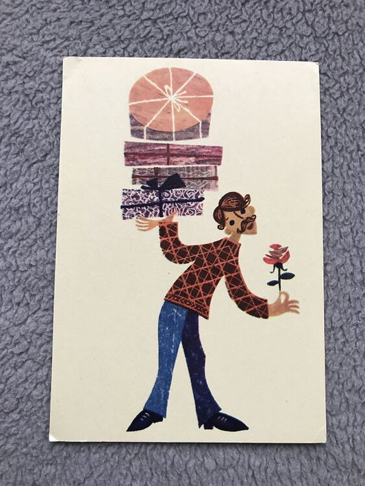 Soviet art postcard - Greeting Card - Artist I.Sampu-Raudsepp - Estonia USSR - 1969 - unused