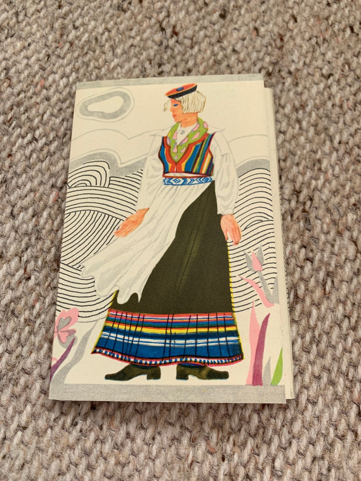 Vintage set of 12 Estonian art postcards - Artist V.Tolli - Women in Estonian Folk costumes - 1973 - unused