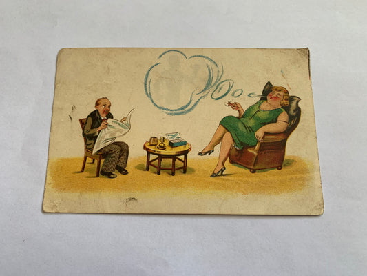 Old postcard - Antique postcard - Humour Post card - Carte Postale - Sent in Estonia 1932