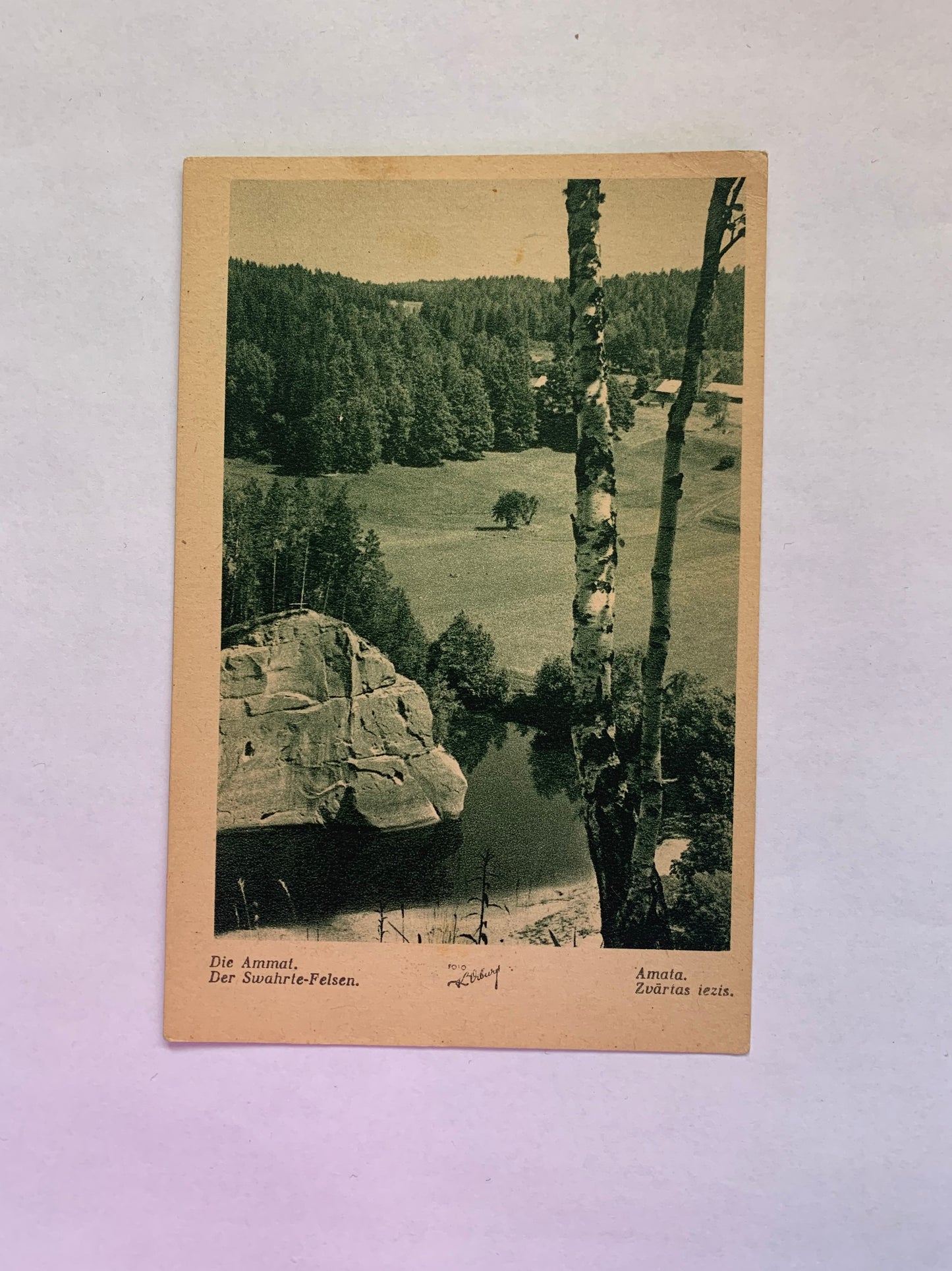 Old postcard - Antique postcard - Die Ammat - Swahrte-Felsen - Swahrte Rock - Carte Postale - early 1900s - Unused