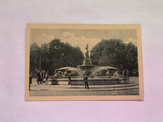 Old postcard - Antique postcard - Finland - Helsinki - Vallgren's fountain - Carte Postale - early 1900s - Unused