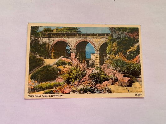 Old postcard - Antique postcard - EIRIAS PARK - COLWYN BAY - WALES - GB - Old Bridge - Carte Postale - early 1900s - Unused