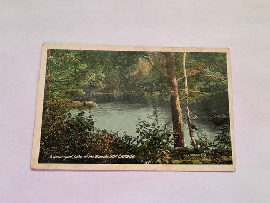 Old postcard - Antique postcard - Lake Woods - Ontario - Canada - Carte Postale - early 1900s - Unused