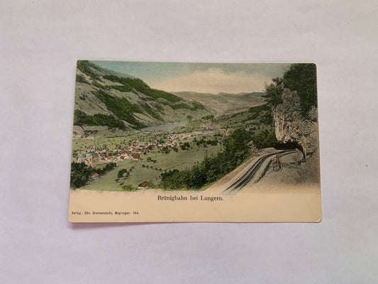 Old postcard - Antique postcard - Brünig railway near Lungern - Switzerland - Carte Postale - early 1900s - Unused