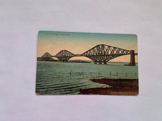 Old postcard - Antique postcard - Forth Bridge - Edinburgh - Scotland - Carte Postale - early 1900s - Unused