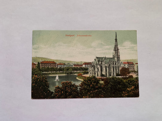 Old postcard - Antique postcard - Stuttgart - Germany - Johanneskirche - Carte Postale - early 1900s - Unused