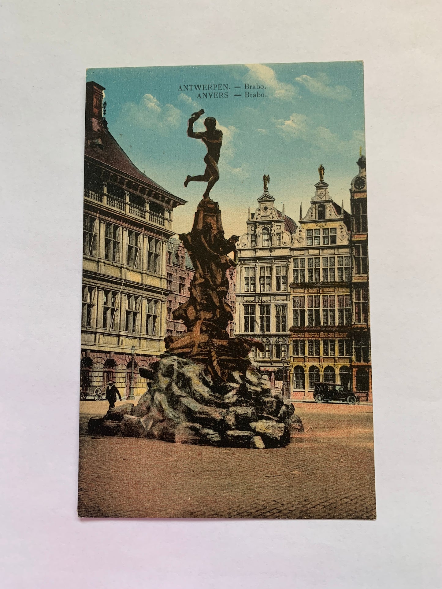 Old postcard - Antique postcard - Antwerpen - Anvers - Brabo Fountain - Carte Postale - early 1900s - Unused