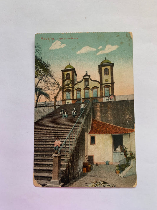 Old postcard - Antique postcard - Madeira - Portugal - Jgreja do Monte - Carte Postale - early 1900s - Unused