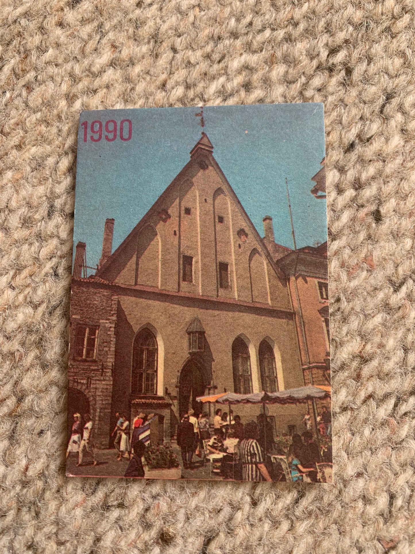 Set of 4 Estonian Soviet-time pocket calendars - Pocket calendars with places of Tallinn for the year 1990