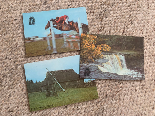 Set of 3 Estonian Soviet-time pocket calendars - Insurance advertisement pocket calendars for the year 1990