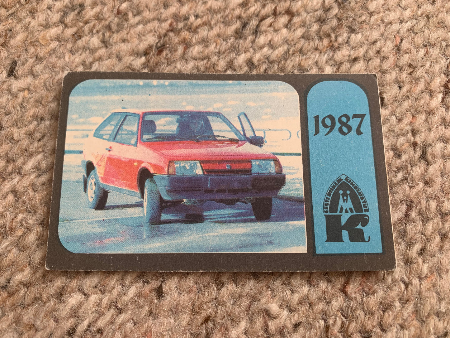Set of 4 Estonian Soviet-time pocket calendars - Insurance advertisement pocket calendars for the year 1987