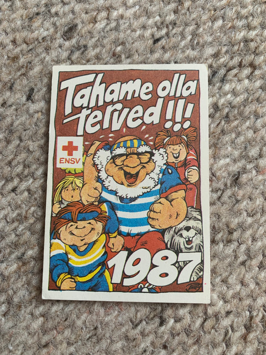 Estonian Soviet-time pocket calendar - We want to be healthy!! - Pocket calendar for the year 1987