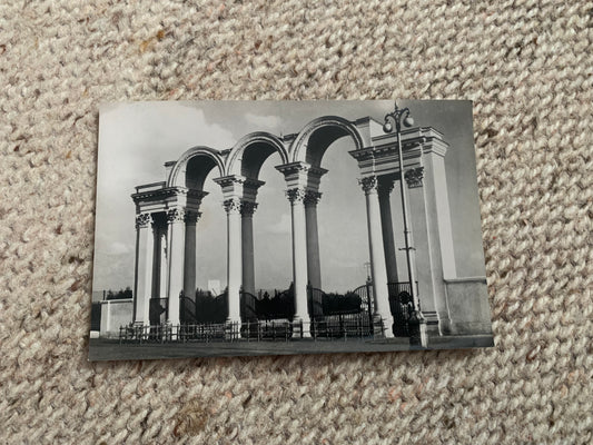 Soviet-time postcard for collecting - USSR view card - Minsk - Dynamo Stadium Arch - 1957 - postally unused