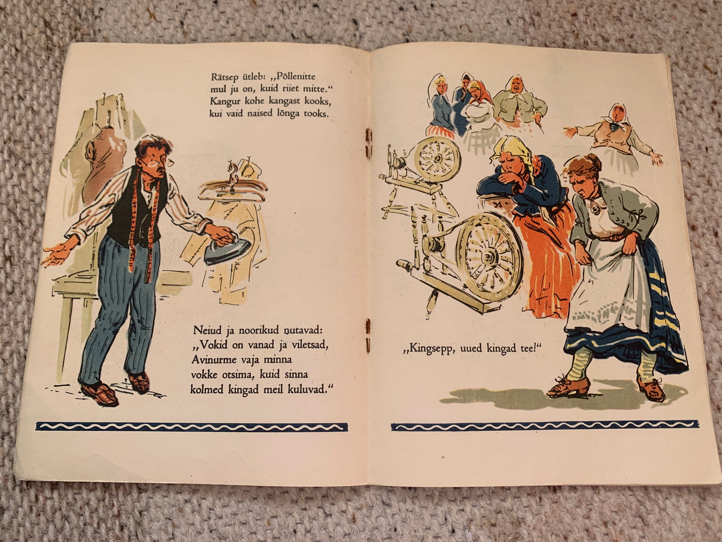 Vintage Estonian Children's Book - VESKILAUL (Mill Song) - Gorgeous illustrations - 1959