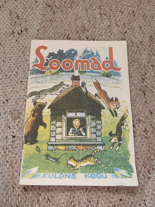 Vintage Estonian Children's Book - ANIMALS - LOOMAD - Gorgeous illustrations - 1992