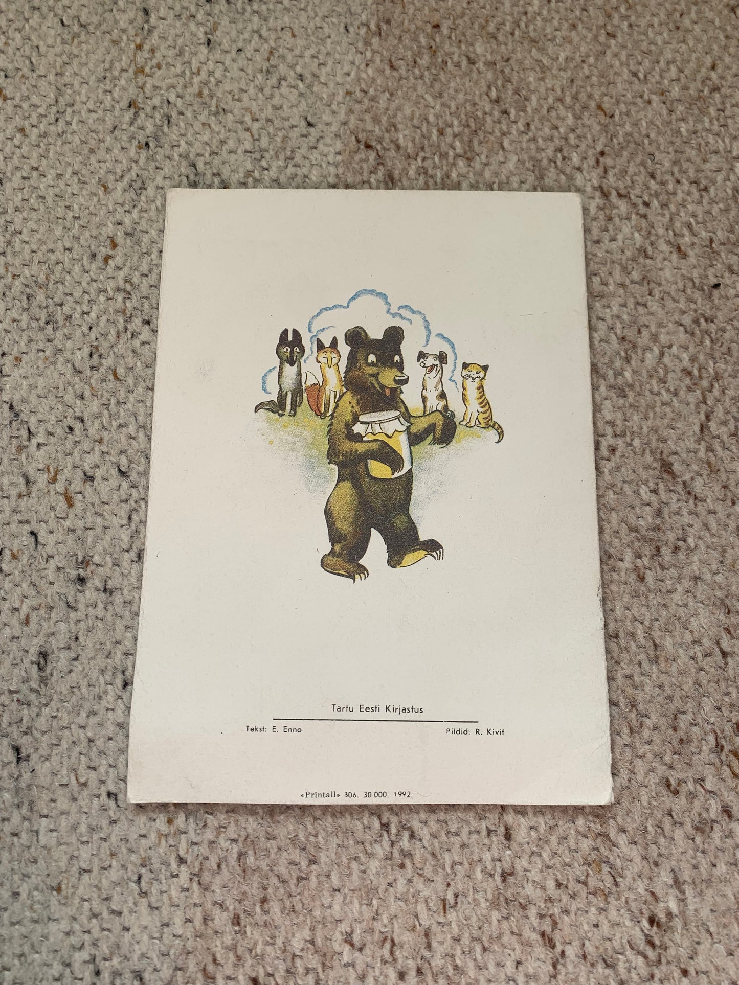Vintage Estonian Children's Book - ANIMALS - LOOMAD - Gorgeous illustrations - 1992