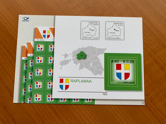 Estonian postcard - Postal stationery - RAPLA COUNTY - Philately info card - 2006