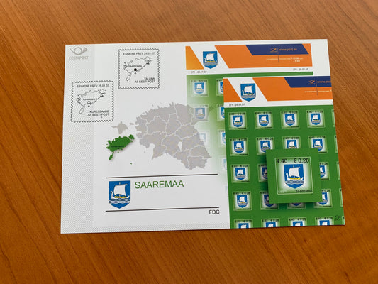 Estonian postcard - Postal stationery - SAAREMAA - Philately info card - 2007