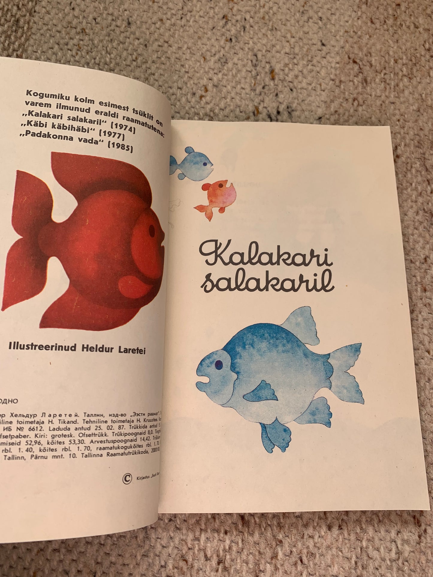 Vintage Estonian Children's Book - KILUL ON VILU - Gorgeous illustrations - 1987