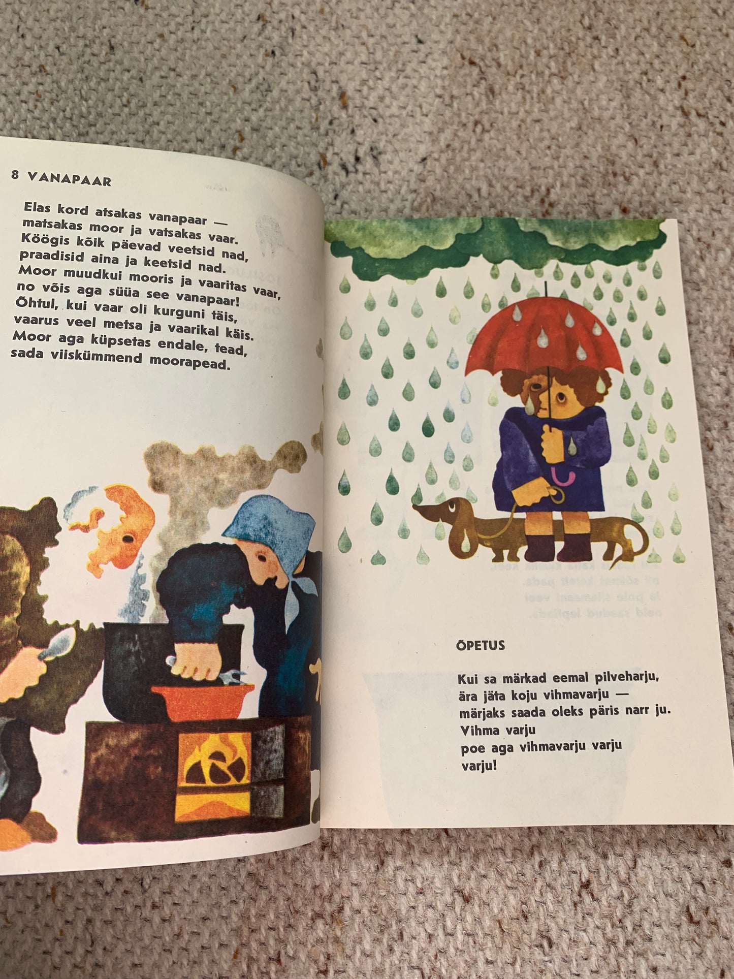 Vintage Estonian Children's Book - KILUL ON VILU - Gorgeous illustrations - 1987