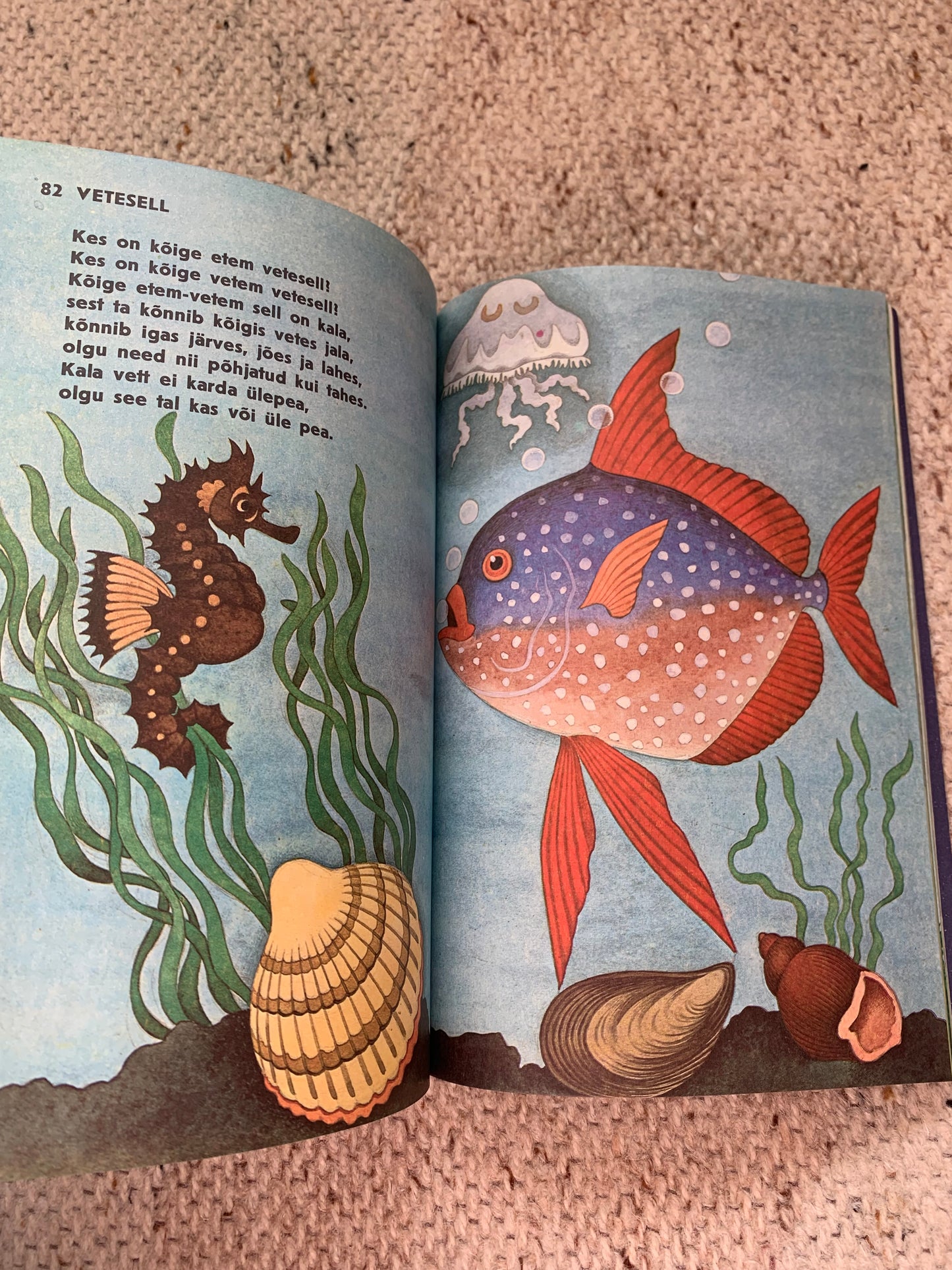 Vintage Estonian Children's Book - KILUL ON VILU - Gorgeous illustrations - 1987